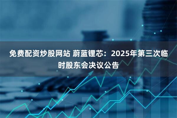 免费配资炒股网站 蔚蓝锂芯：2025年第三次临时股东会决议公告